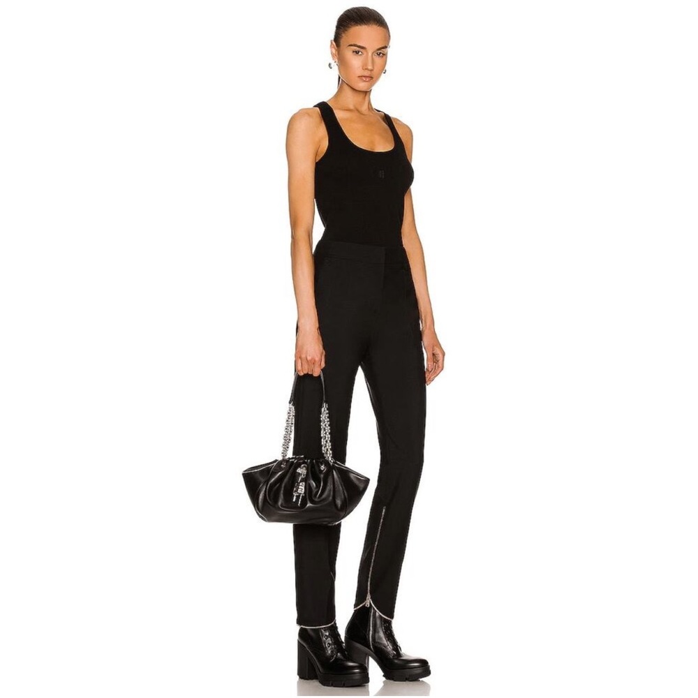 Givenchy Kenny Medium Black Leather Shoulder Bag with Silver G-Lock
